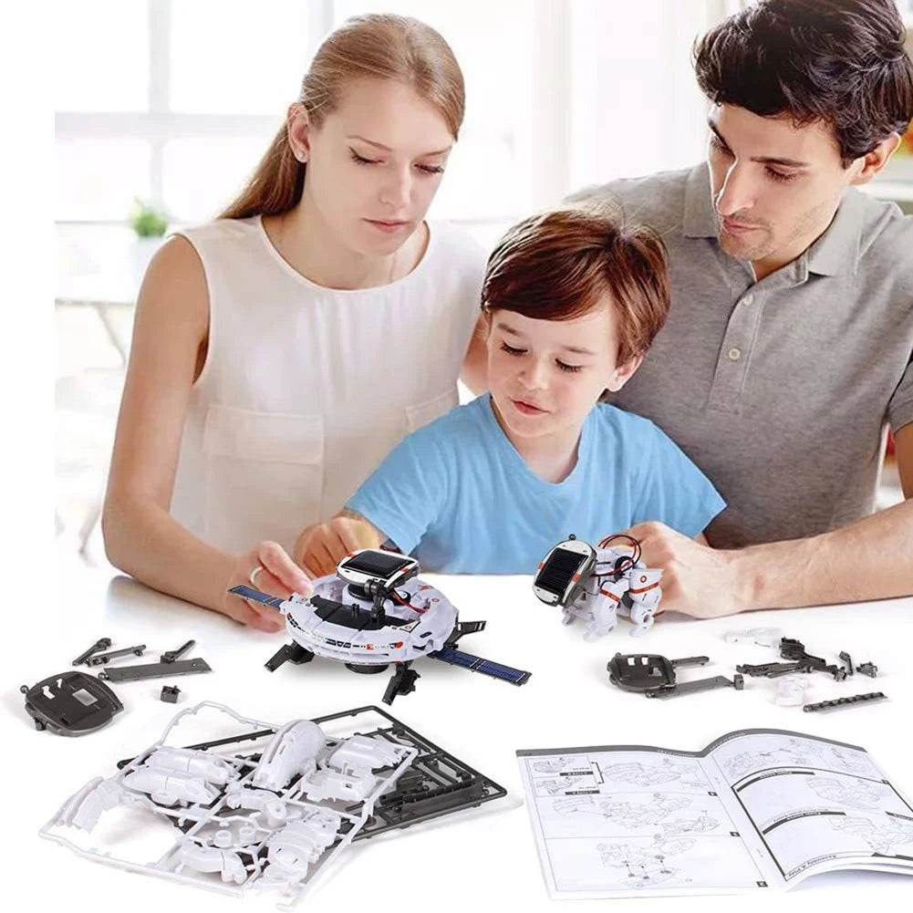 Creative 6 In 1 Solar Robot Car Space Ship Toys Technology Science Kits Solaire Energy Technological Gadgets Scientific Toy Boys - ToylandEU