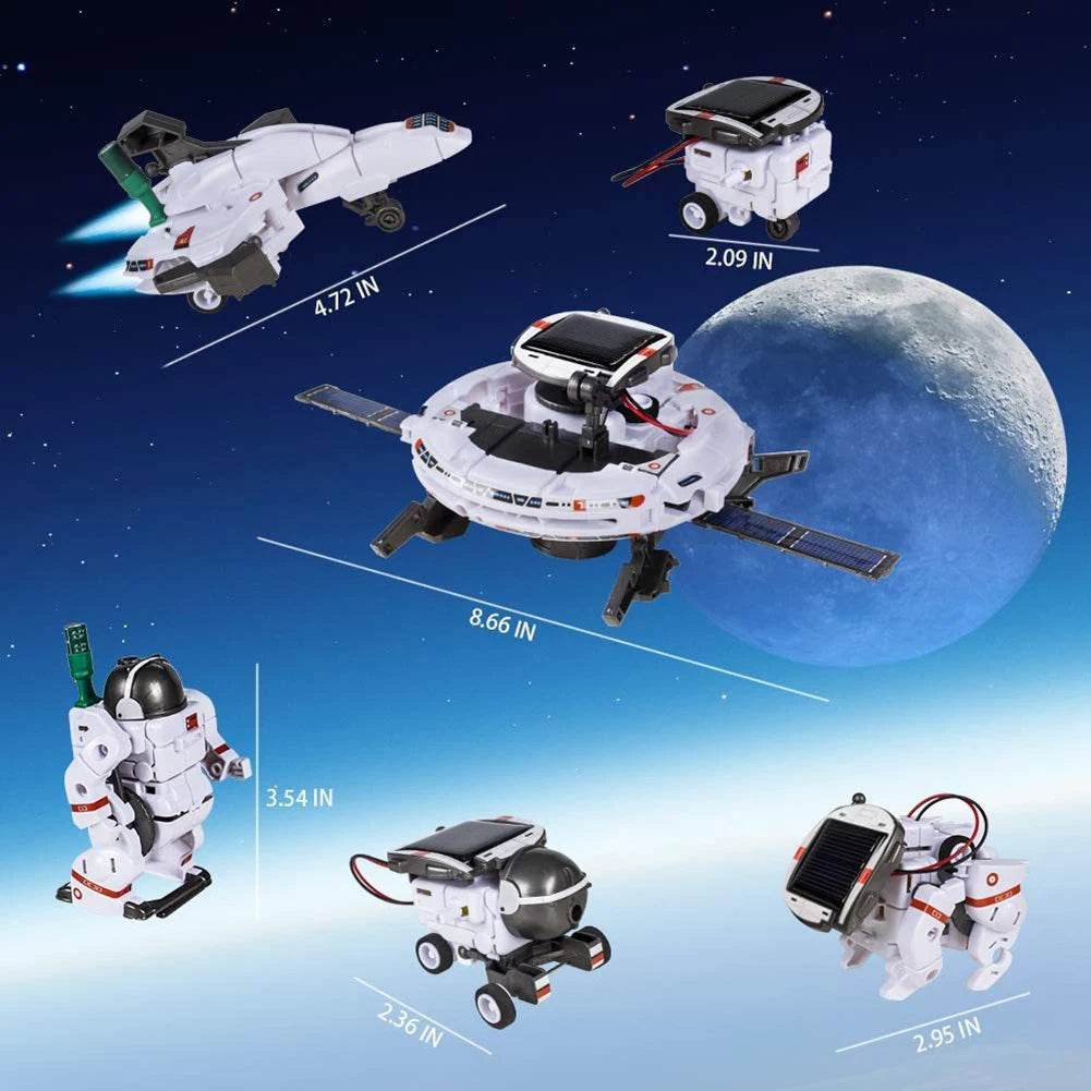 Creative 6 In 1 Solar Robot Car Space Ship Toys Technology Science Kits Solaire Energy Technological Gadgets Scientific Toy Boys - ToylandEU