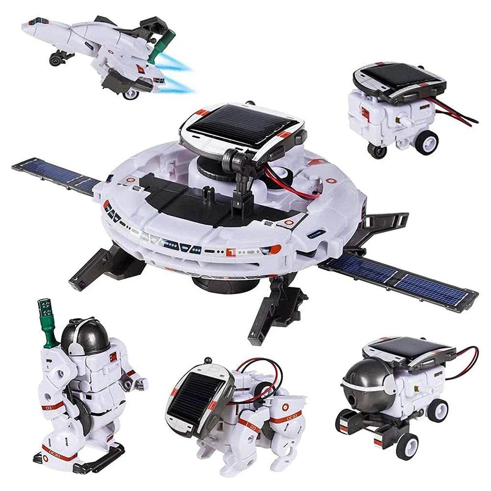 Creative 6 In 1 Solar Robot Car Space Ship Toys Technology Science Kits Solaire Energy Technological Gadgets Scientific Toy Boys - ToylandEU