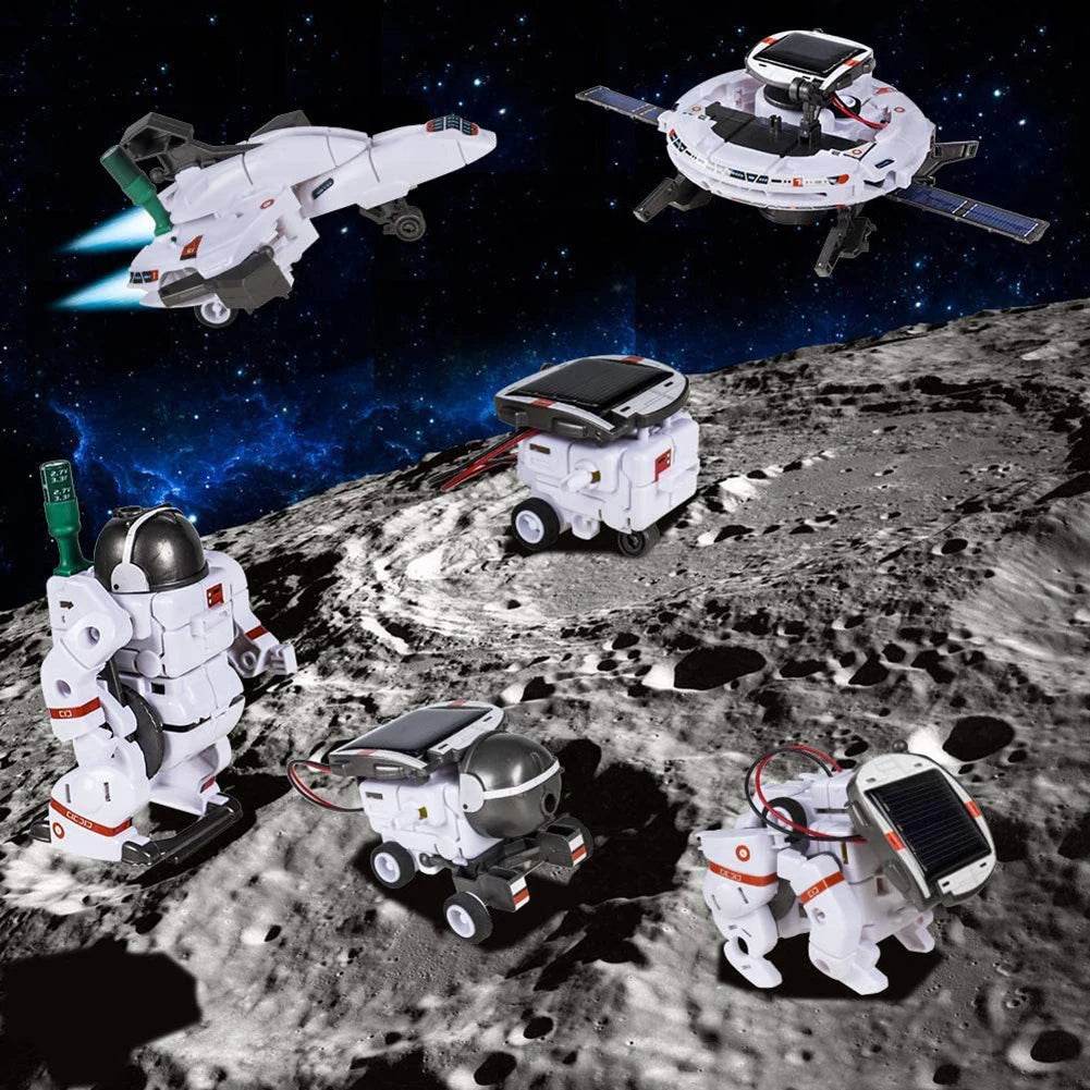 Creative 6 In 1 Solar Robot Car Space Ship Toys Technology Science Kits Solaire Energy Technological Gadgets Scientific Toy Boys - ToylandEU
