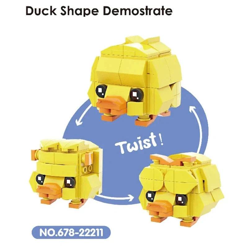 Creative Animal Building Blocks Cute Panda Koala Tiger Rabbit Chicken Model Bricks - ToylandEU