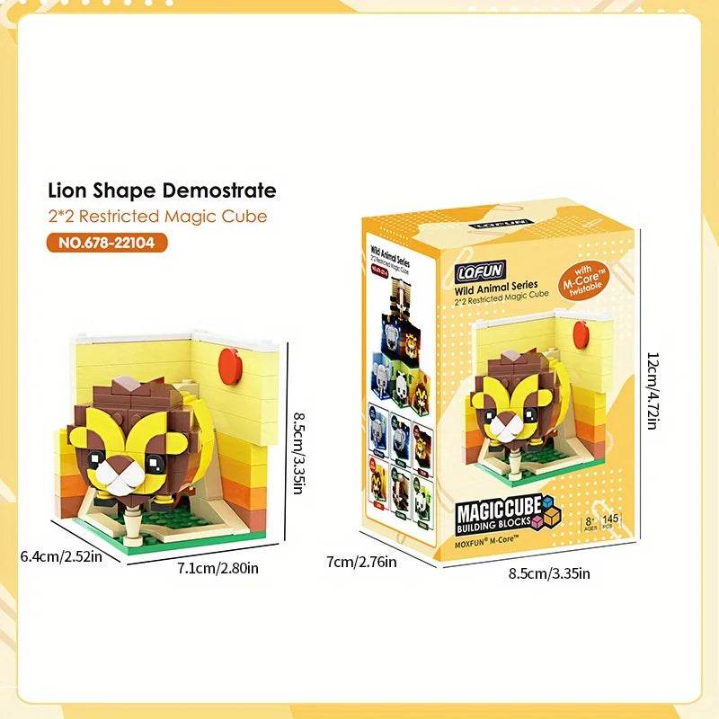 Creative Animal Building Blocks Cute Panda Koala Tiger Rabbit Chicken Model Bricks - ToylandEU