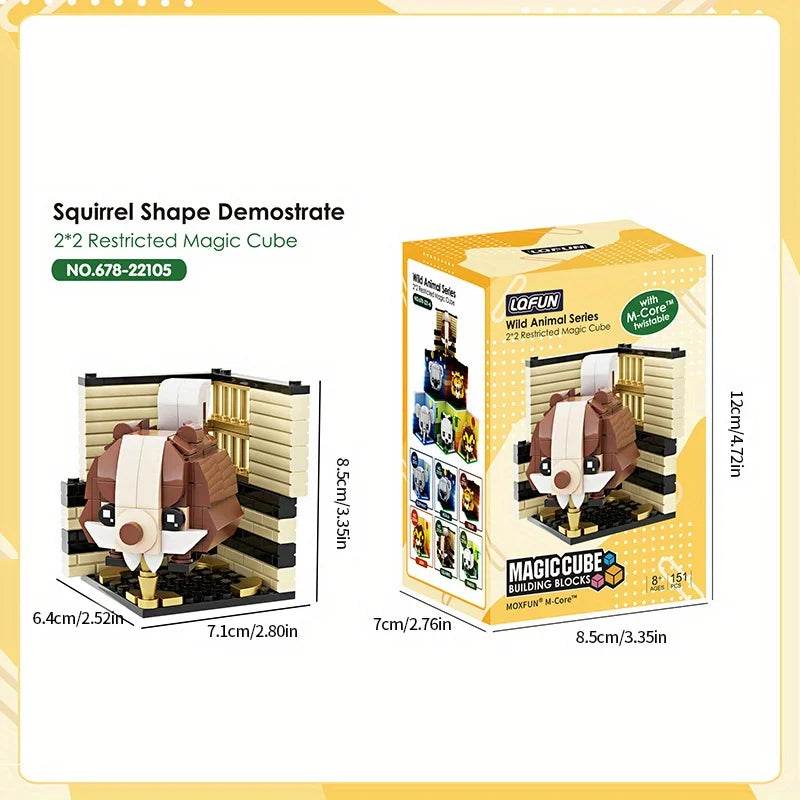 Creative Animal Building Blocks Cute Panda Koala Tiger Rabbit Chicken Model Bricks - ToylandEU