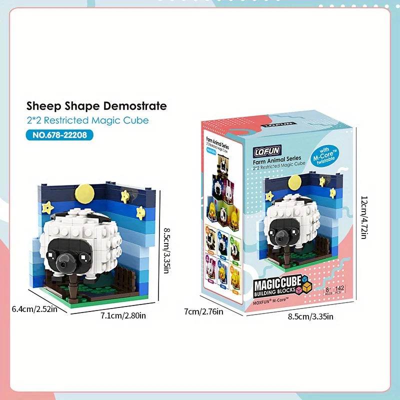 Creative Animal Building Blocks Cute Panda Koala Tiger Rabbit Chicken Model Bricks - ToylandEU