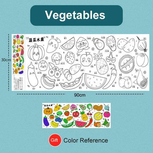 Creative Artistry Unleashed: Children's DIY Sticky Coloring Graffiti Paper Roll Toy - ToylandEU