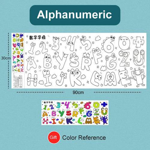 Creative Artistry Unleashed: Children's DIY Sticky Coloring Graffiti Paper Roll Toy - ToylandEU