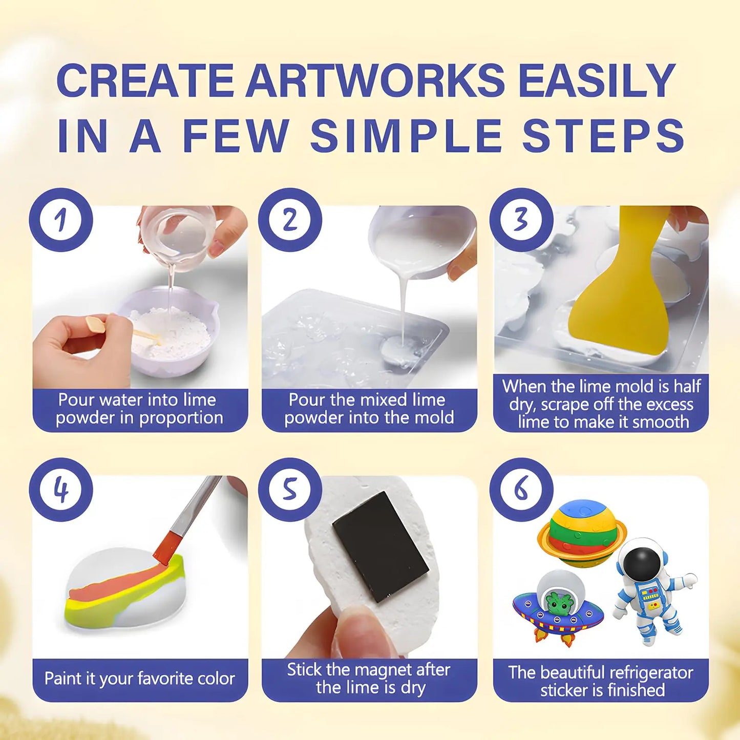 Creative Arts And Crafts Set Painting Kit With Space Projects Dinosaur Theme For Kids Aged 6 To 12 - ToylandEU