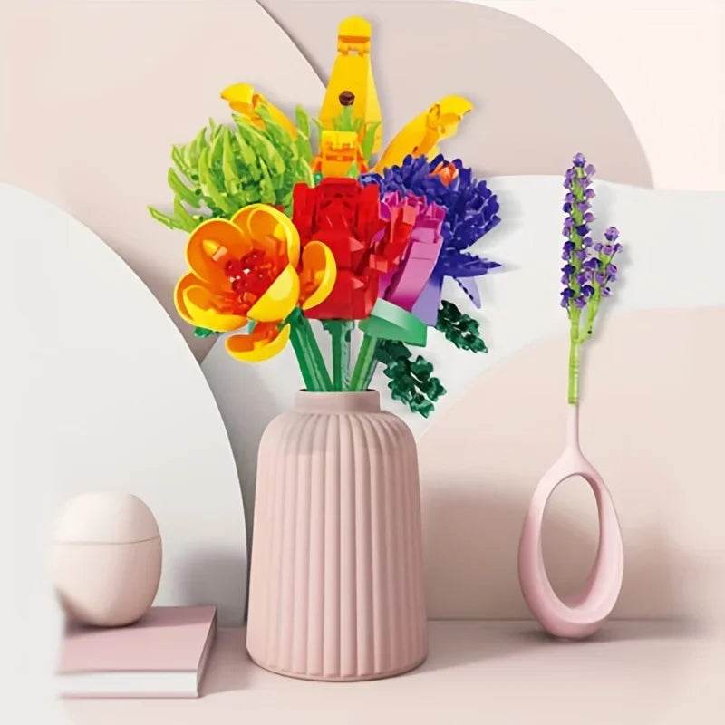 Creative Bouquet Plant Potted Michelia Flower Building Blocks - ToylandEU