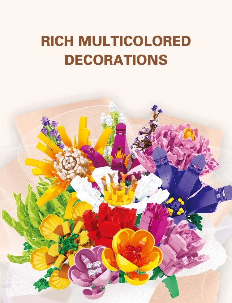 Creative Bouquet Plant Potted Michelia Flower Building Blocks - ToylandEU