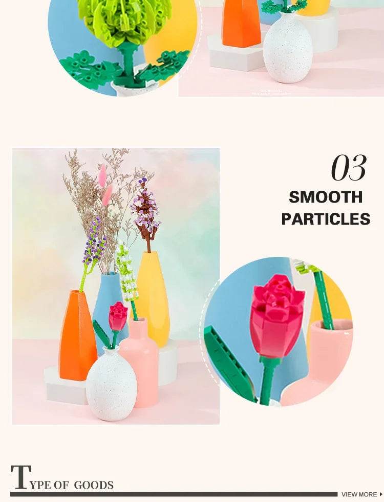 Creative Bouquet Plant Potted Michelia Flower Building Blocks - ToylandEU