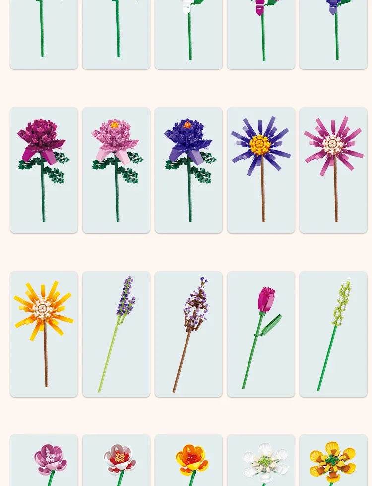 Creative Bouquet Plant Potted Michelia Flower Building Blocks - ToylandEU