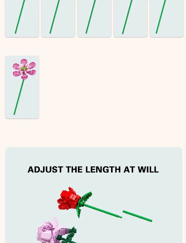 Creative Bouquet Plant Potted Michelia Flower Building Blocks - ToylandEU