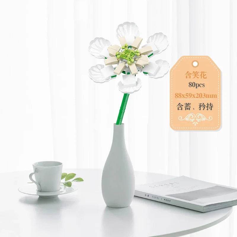 Creative Bouquet Plant Potted Michelia Flower Building Blocks - ToylandEU