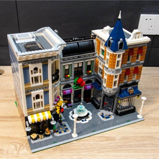 Creative Building Block Set Cafe Corner Town Hall For Kids - ToylandEU