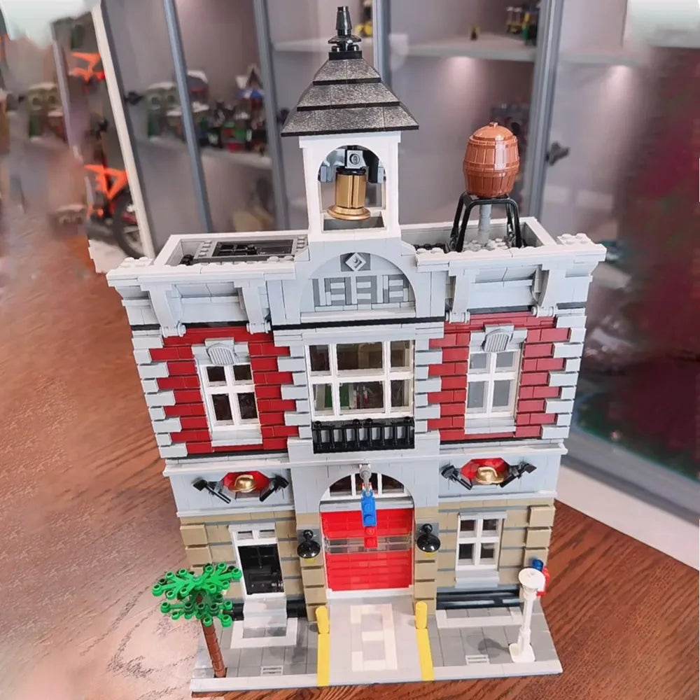 Creative Building Block Set Cafe Corner Town Hall For Kids - ToylandEU