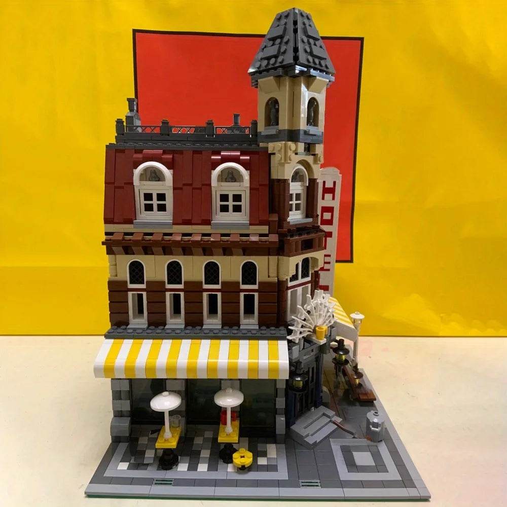 Creative Building Block Set Cafe Corner Town Hall For Kids - ToylandEU