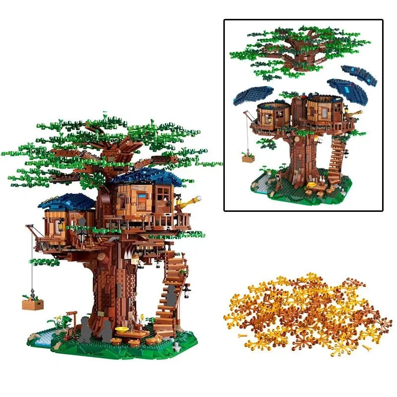 Creative Building Block Set With Fantasy Tree House Lego Compatible Four Seasons For Kids And Families - ToylandEU