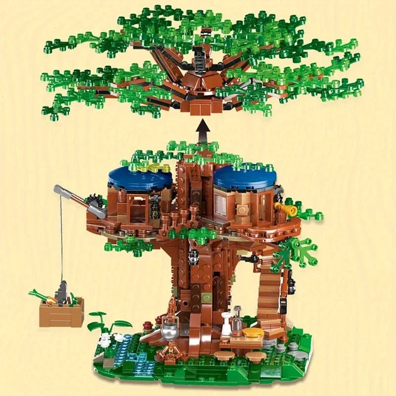 Creative Building Block Set With Fantasy Tree House Lego Compatible Four Seasons For Kids And Families - ToylandEU