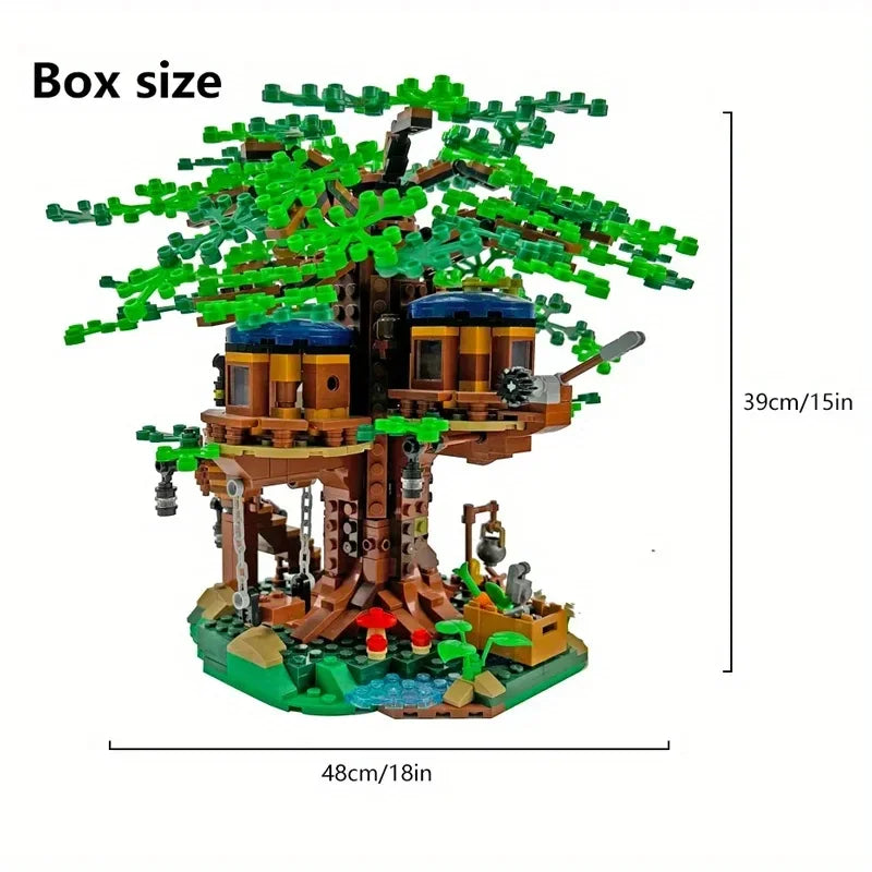 Creative Building Block Set With Fantasy Tree House Lego Compatible Four Seasons For Kids And Families - ToylandEU