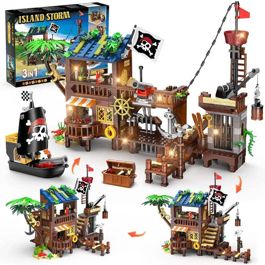  Creative Building Blocks 3 Style Pirate Ship Toyland EU -  ToylandEU™