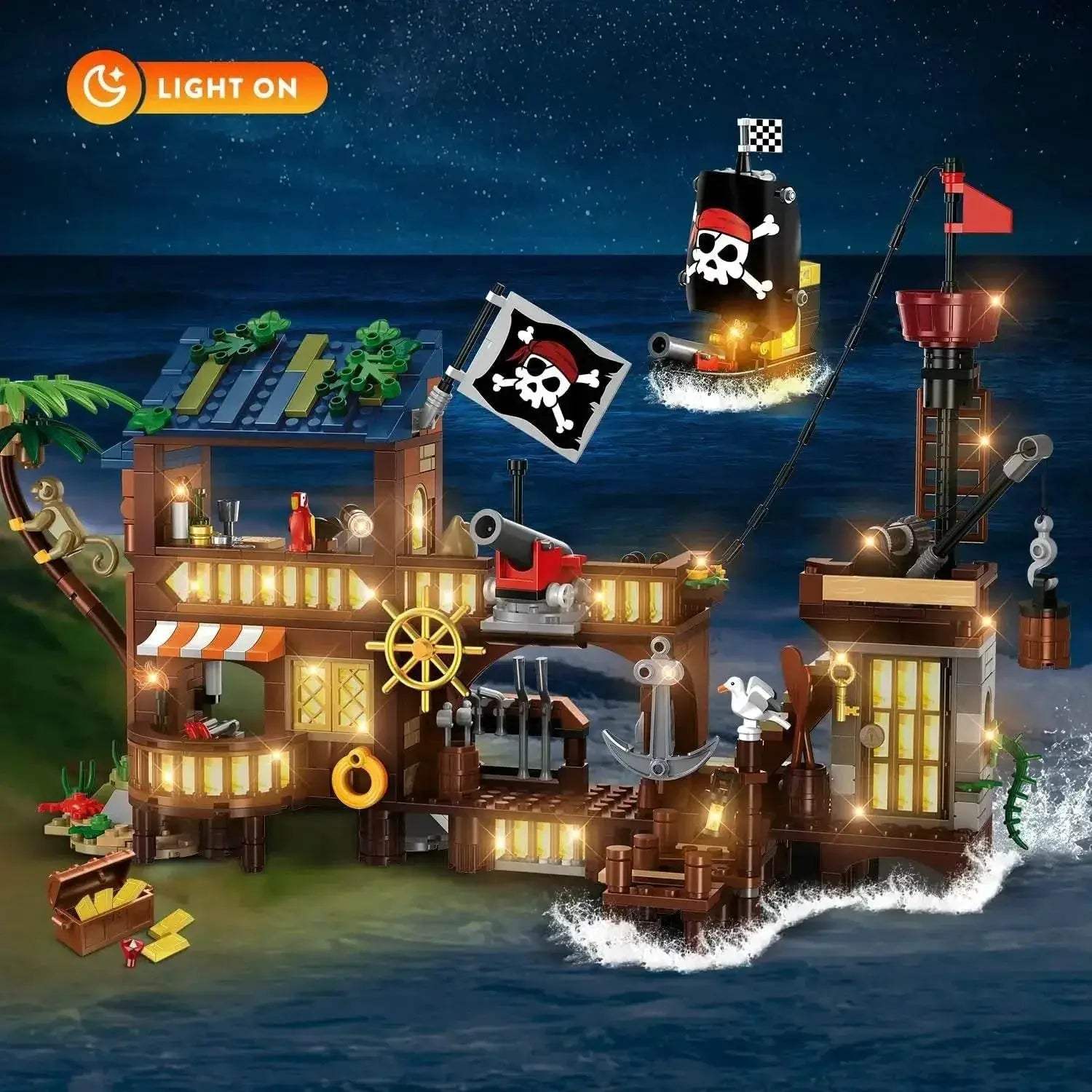  Creative Building Blocks 3 Style Pirate Ship Toyland EU -  ToylandEU™