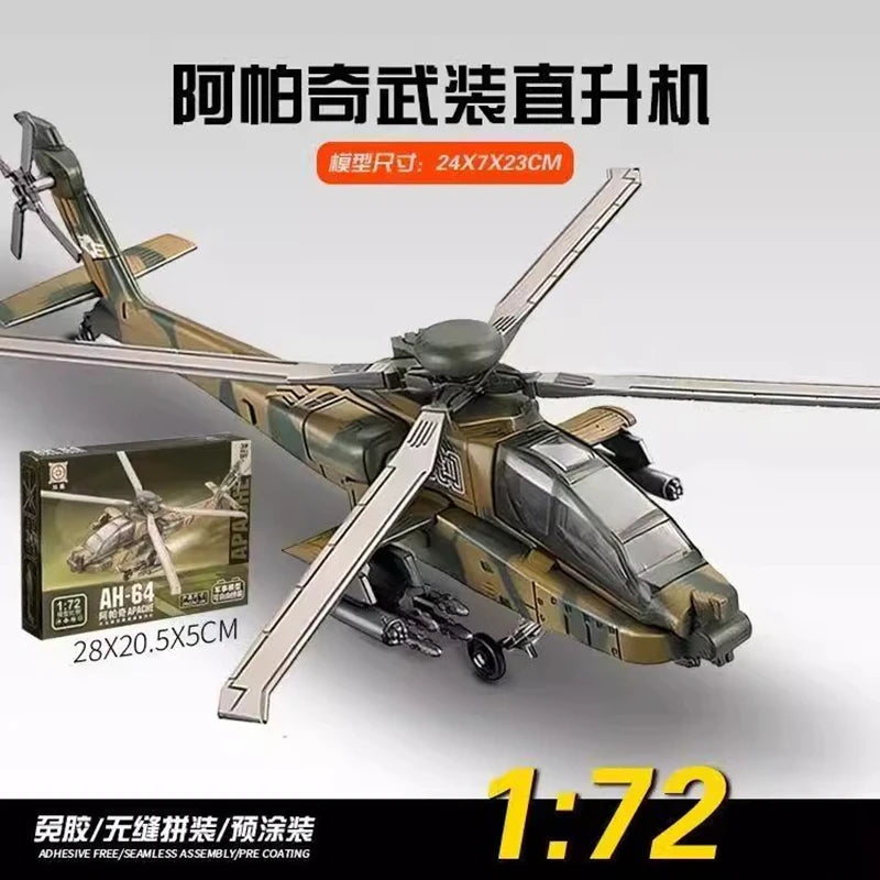 Creative Building Blocks AH-64 Two Seater Armed Attack Helicopter Model For Boys - ToylandEU