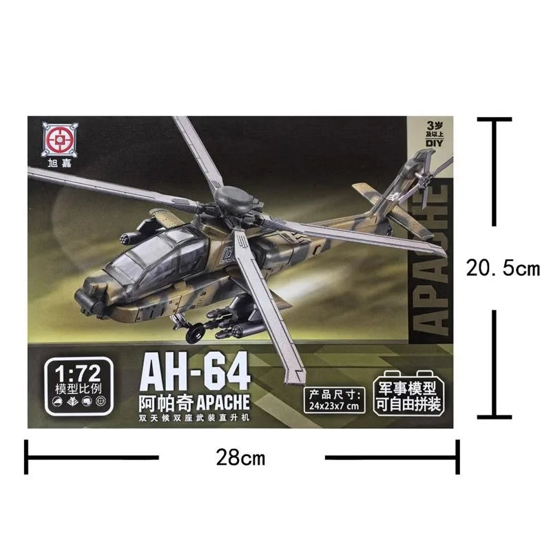 Creative Building Blocks AH-64 Two Seater Armed Attack Helicopter Model For Boys - ToylandEU