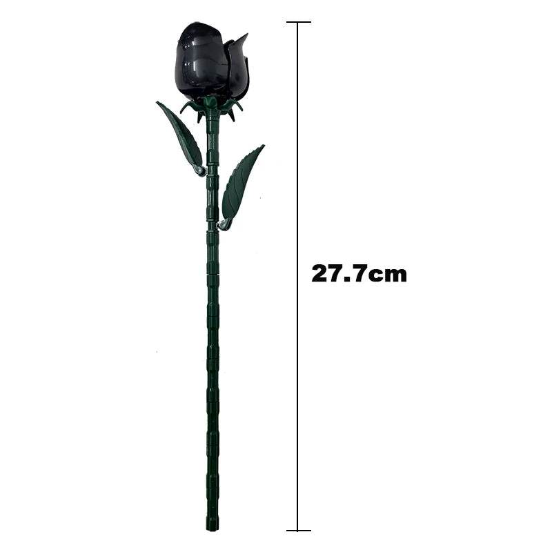 Creative Building Blocks Black Rose Bouquet For Kids - ToylandEU