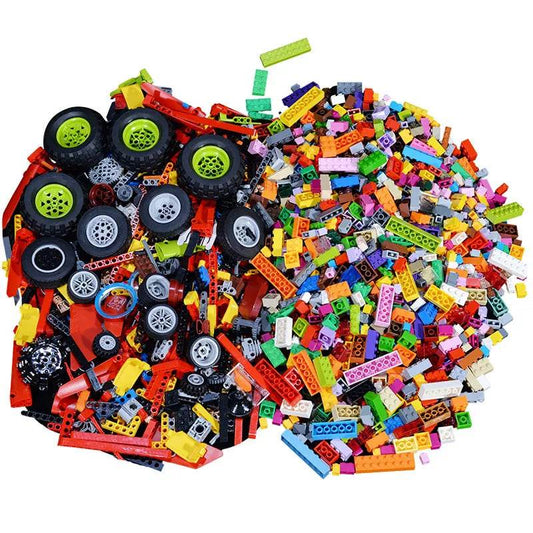 Creative Building Blocks Bulk Set: Mix of Basic & High-Tech Parts - ToylandEU