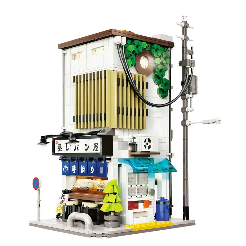 Creative Building Blocks City Street Scene MOC Japanese Steamed Bun House 1108 Pcs For Kids Gift - ToylandEU