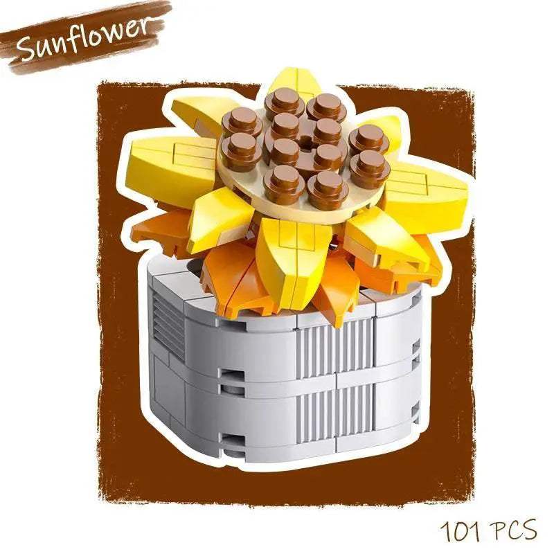  Creative Building Blocks Flower Pot 6 Adults Toyland EU -  ToylandEU™