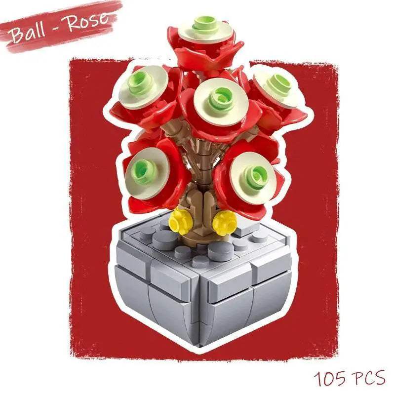  Creative Building Blocks Flower Pot 6 Adults Toyland EU -  ToylandEU™