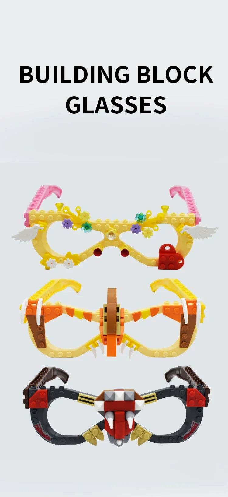 Creative Building Blocks Glasses Baseplate Frame Toys Gift - ToylandEU