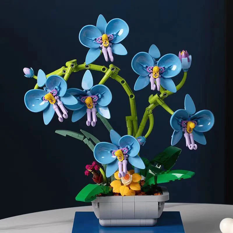 Creative Building Blocks Orchid Bouquet City Home Decoration Diy Gift For Teens And Girls - ToylandEU