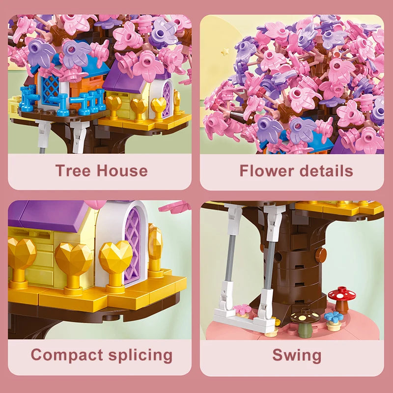 Creative Building Blocks Set Red Rose Vase Romantic Floral Bouquet Valentines Day Gift For Couples - ToylandEU