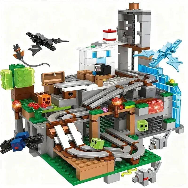  Creative Building Blocks Set With Mine Cart Tracks -  ToylandEU™