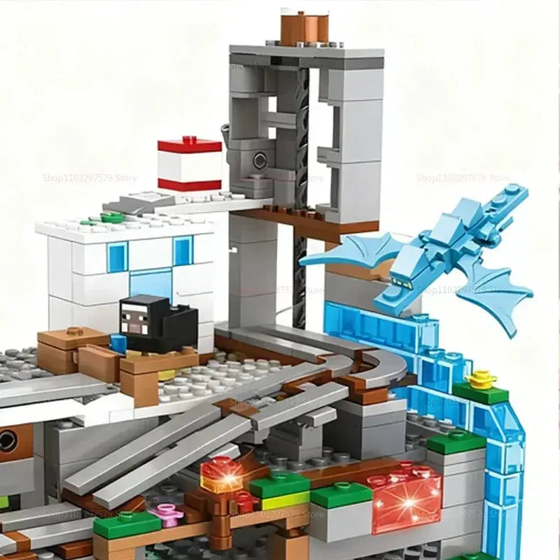 Creative Building Blocks Set With Mine Cart Tracks For Kids - ToylandEU