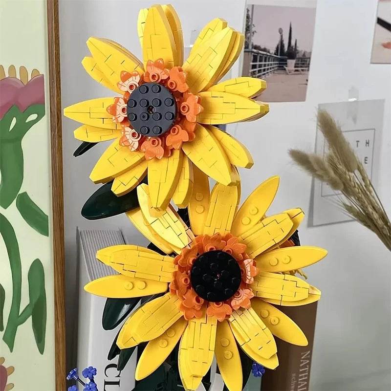 Creative Building Blocks Sunflower Bouquet For Kids - ToylandEU
