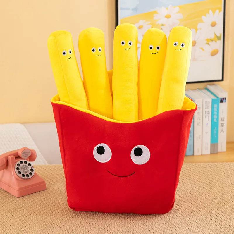 Creative Cartoon French Fries Hamburger Pizza Ornaments Couple Plush Toy Doll for Girls and Boys Birthday Gifts - ToylandEU