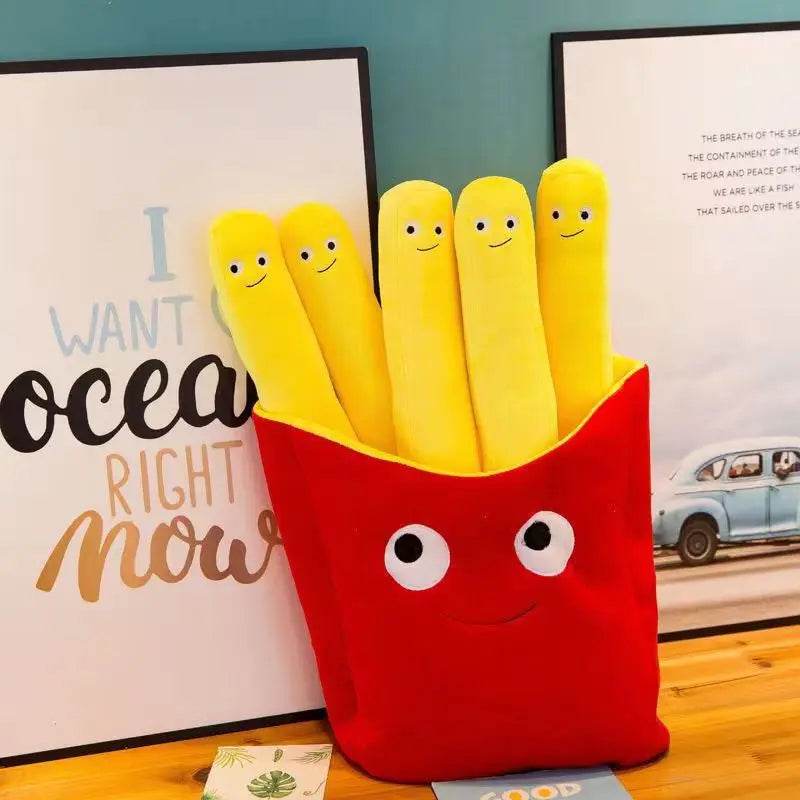 Creative Cartoon French Fries Hamburger Pizza Ornaments Couple Plush Toy Doll for Girls and Boys Birthday Gifts - ToylandEU