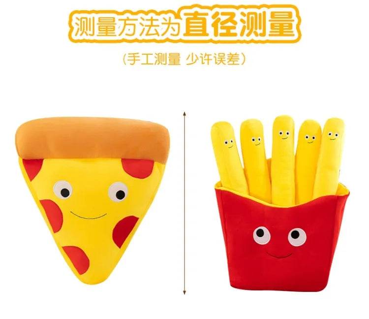 Creative Cartoon French Fries Hamburger Pizza Ornaments Couple Plush Toy Doll for Girls and Boys Birthday Gifts - ToylandEU