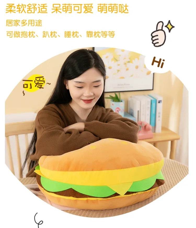 Creative Cartoon French Fries Hamburger Pizza Ornaments Couple Plush Toy Doll for Girls and Boys Birthday Gifts - ToylandEU