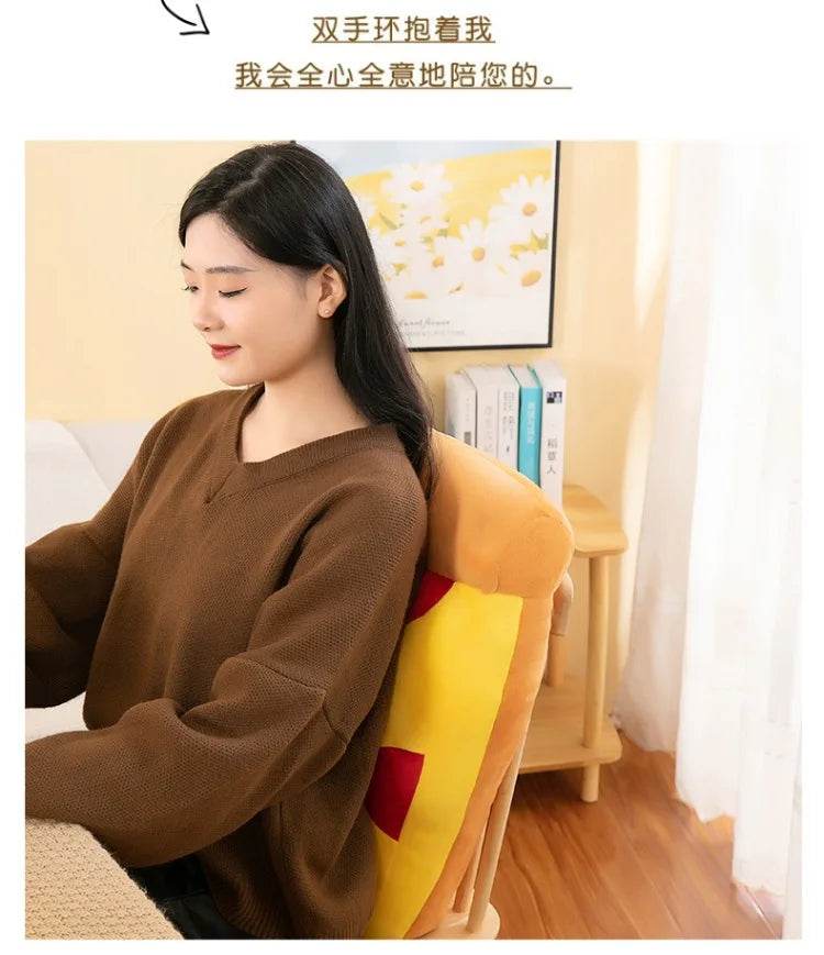 Creative Cartoon French Fries Hamburger Pizza Ornaments Couple Plush Toy Doll for Girls and Boys Birthday Gifts - ToylandEU