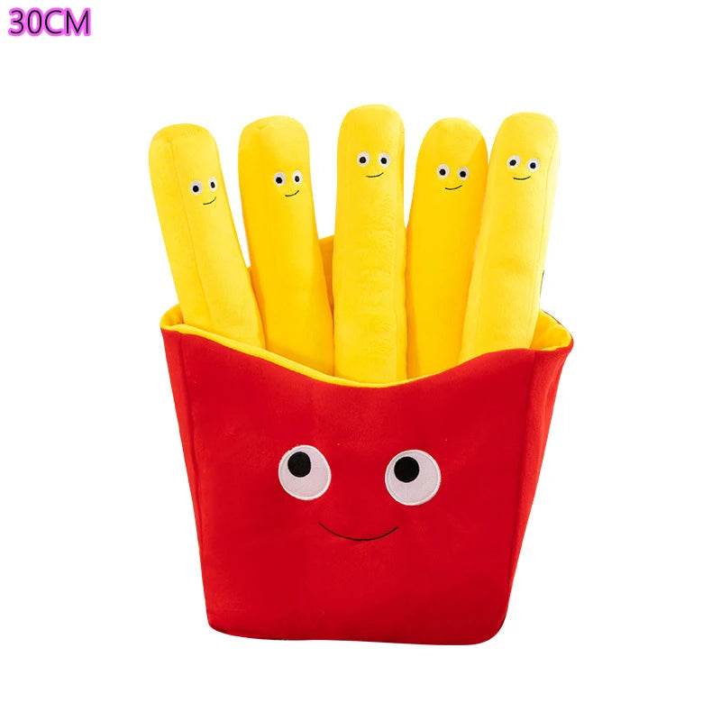 Creative Cartoon French Fries Hamburger Pizza Ornaments Couple Plush Toy Doll for Girls and Boys Birthday Gifts - ToylandEU