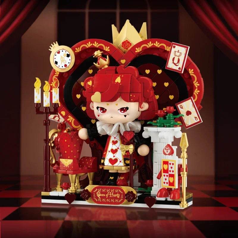 Creative Cartoon Poker Face Building Block King Queen Knight - ToylandEU