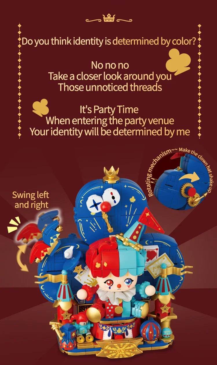 Creative Cartoon Poker Face Building Block King Queen Knight - ToylandEU