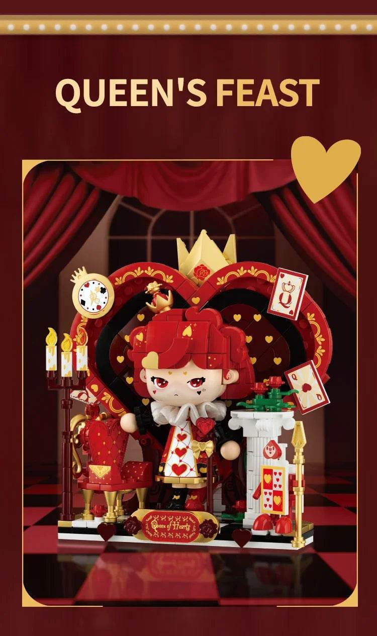 Creative Cartoon Poker Face Building Block King Queen Knight - ToylandEU