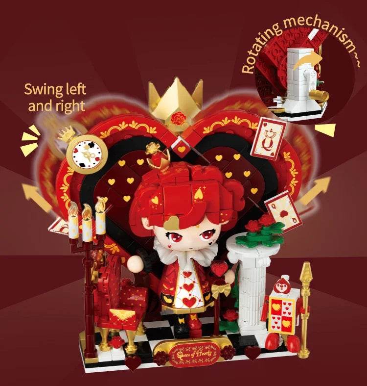 Creative Cartoon Poker Face Building Block King Queen Knight - ToylandEU