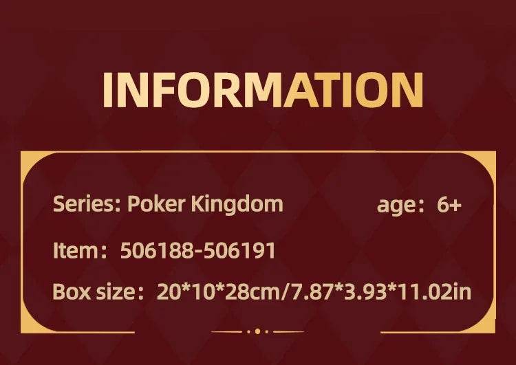 Creative Cartoon Poker Face Building Block King Queen Knight - ToylandEU