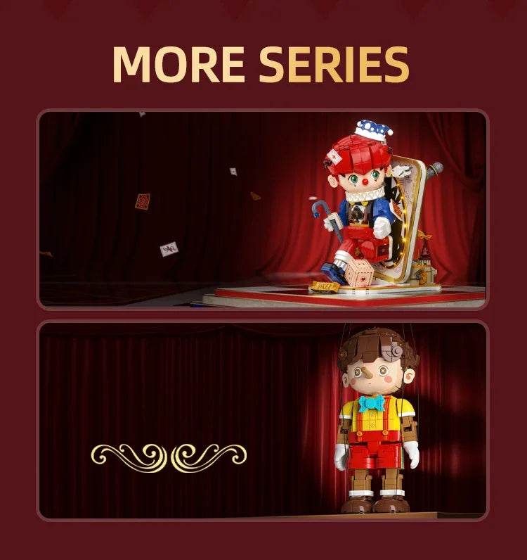 Creative Cartoon Poker Face Building Block King Queen Knight - ToylandEU